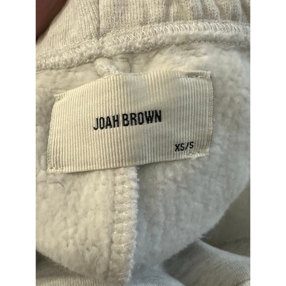 JOAH BROWN The Lace Up Joggers Classic Grey French Terry Size XS/S NWT - Lt Flaw - Picture 4 of 6